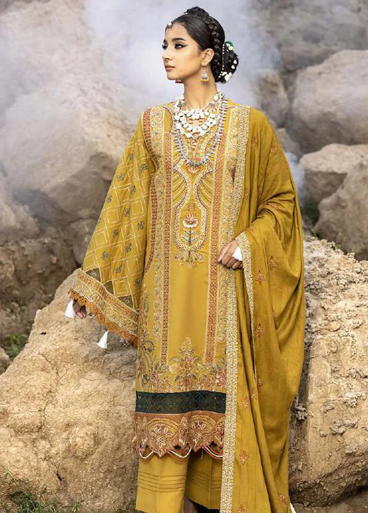 Sierra By Sidra Aleem Embroidered Wool Suit Unstitched 3 Piece SA24SW D-04 - Winter Collection