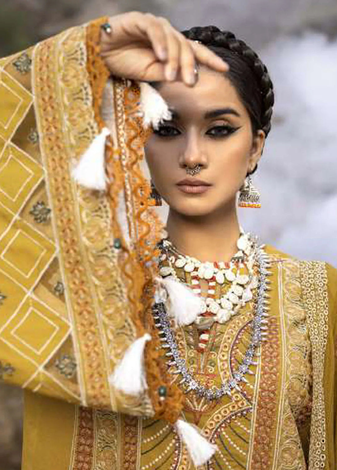 Sierra By Sidra Aleem Embroidered Wool Suit Unstitched 3 Piece SA24SW D-04 - Winter Collection