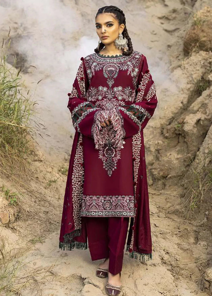 Sierra By Sidra Aleem Embroidered Wool Suit Unstitched 3 Piece SA24SW D-05 - Winter Collection