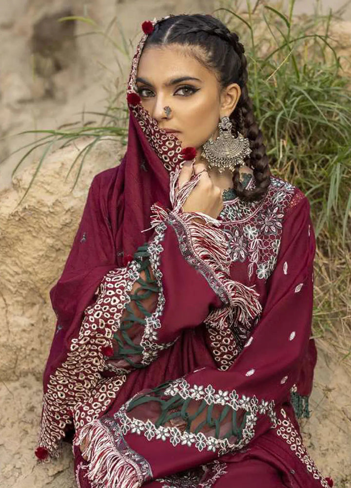 Sierra By Sidra Aleem Embroidered Wool Suit Unstitched 3 Piece SA24SW D-05 - Winter Collection