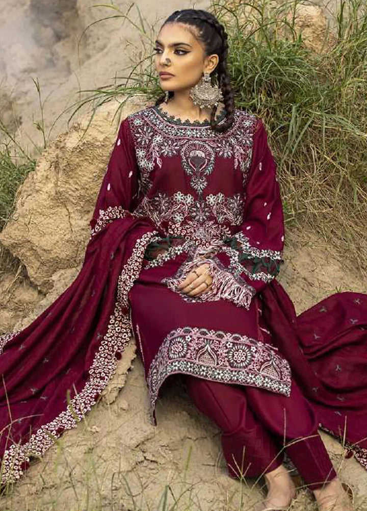 Sierra By Sidra Aleem Embroidered Wool Suit Unstitched 3 Piece SA24SW D-05 - Winter Collection