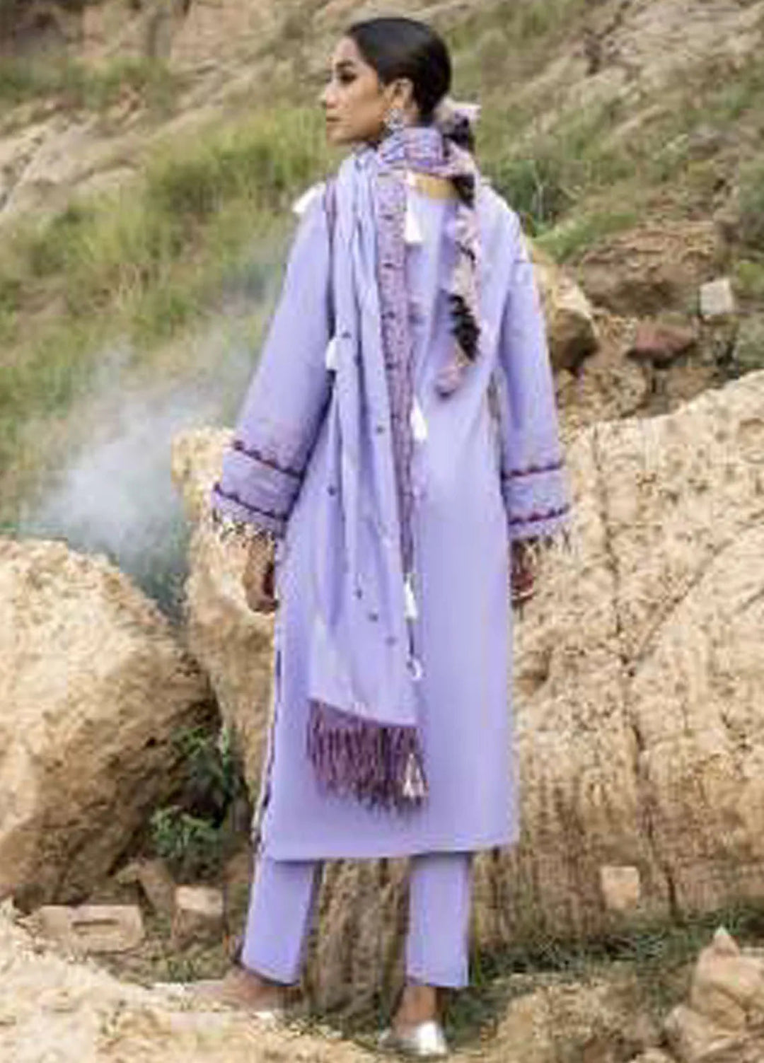 Sierra By Sidra Aleem Embroidered Wool Suit Unstitched 3 Piece SA24SW D-08 - Winter Collection