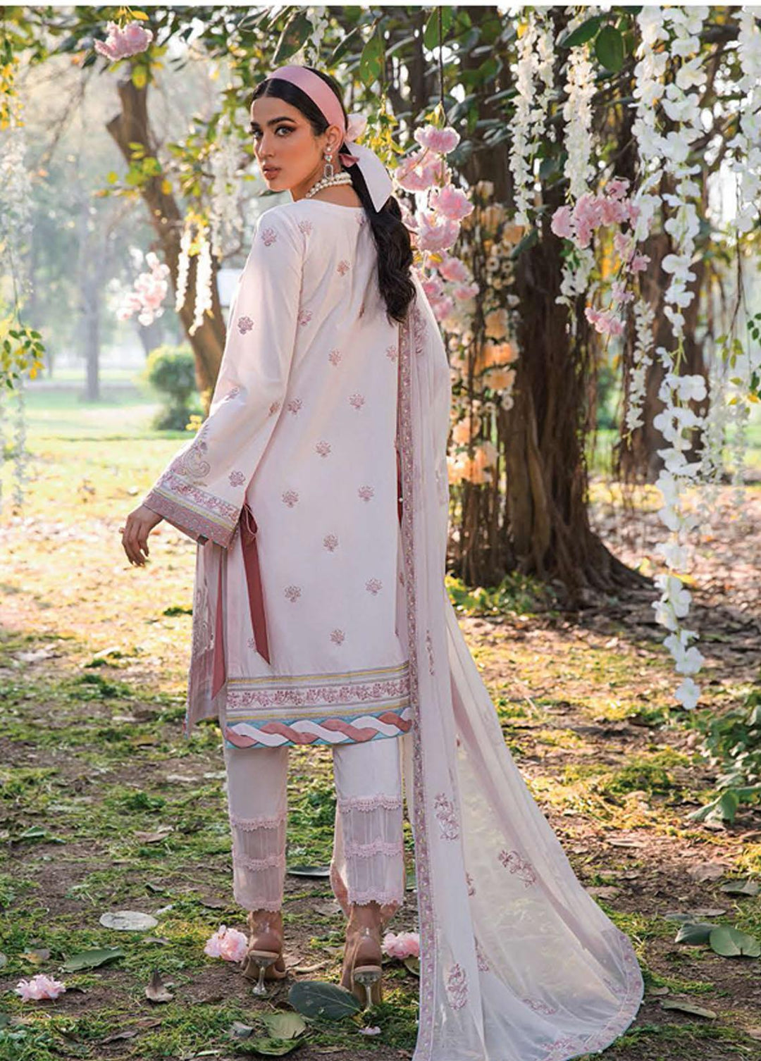 Sifa Embroidered Lawn Suits Unstitched 3 Piece SF22S SL22-03 Rosy Beige - Spring Collection