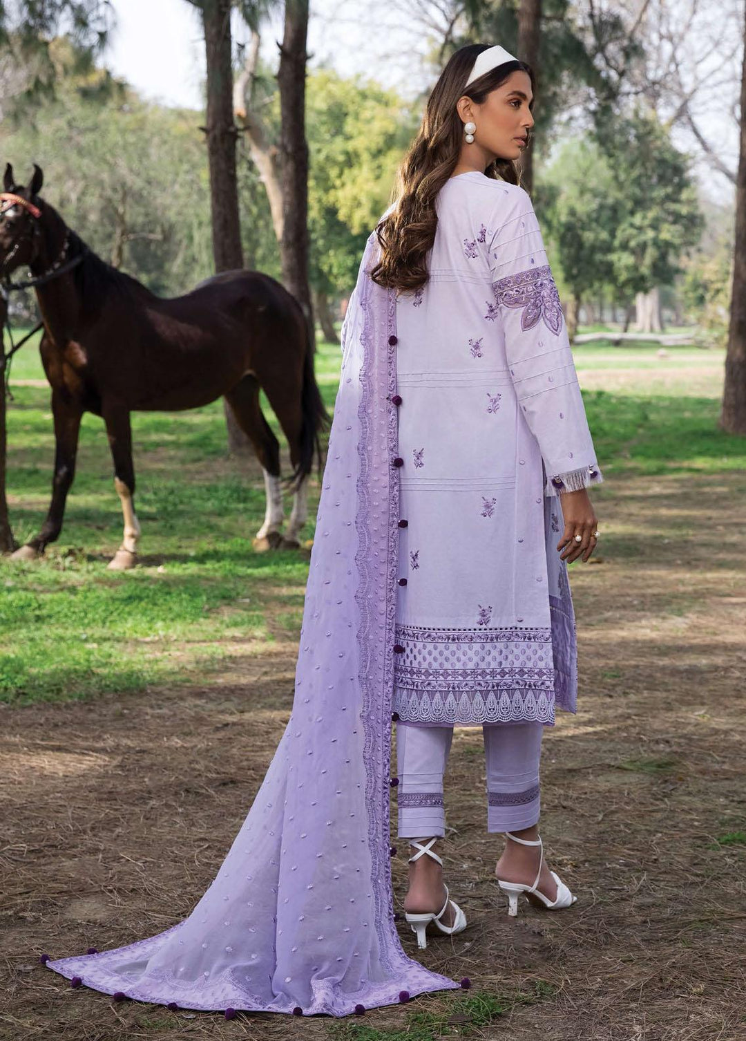 Sifa Embroidered Lawn Suits Unstitched 3 Piece SF22S SL22-05 Lilac Tiffany - Spring Collection
