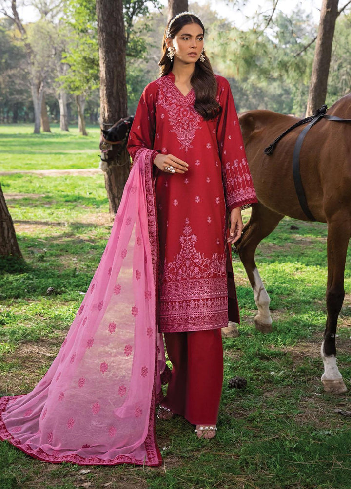 Sifa Embroidered Lawn Suits Unstitched 3 Piece SF22S SL22-10 Into The Rose - Spring Collection