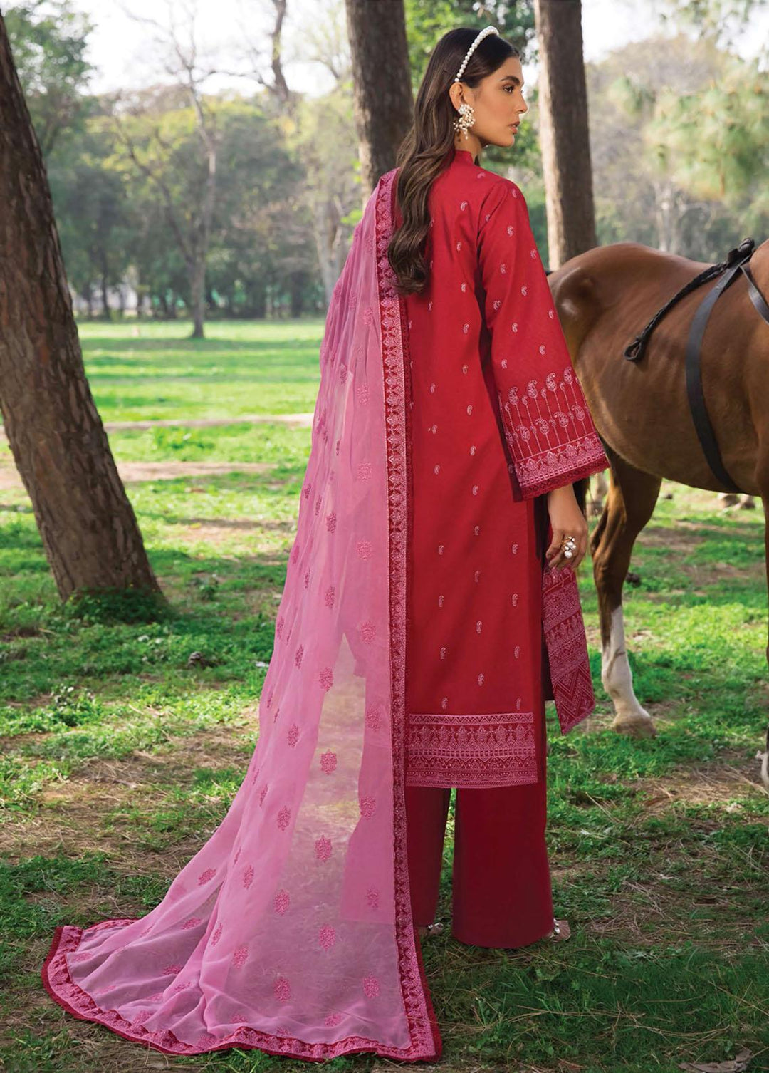 Sifa Embroidered Lawn Suits Unstitched 3 Piece SF22S SL22-10 Into The Rose - Spring Collection