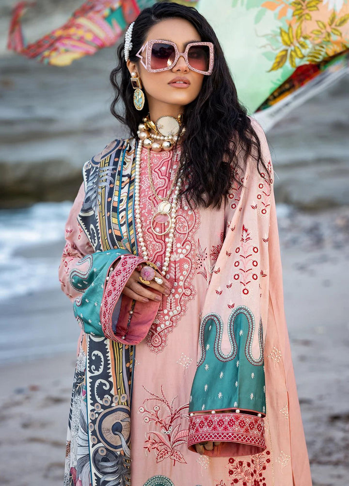 Sifa Embroidered Lawn Suits Unstitched 3 Piece SF21L SL-01-B GOLD CREST - Summer Collection