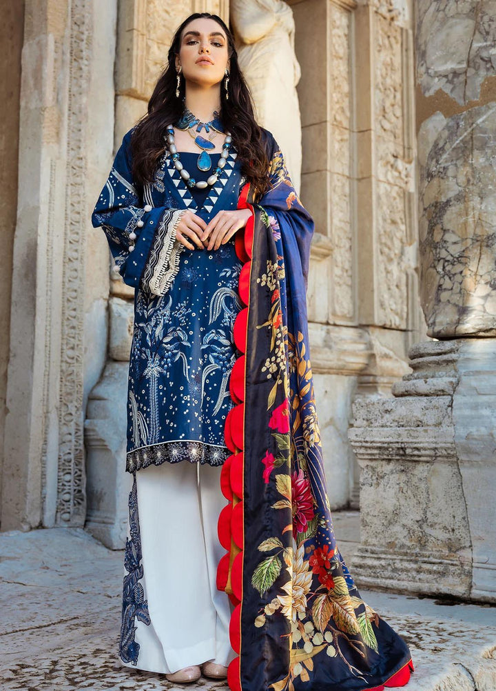 Sifa Embroidered Lawn Suits Unstitched 3 Piece SF21L SL-02-A CESME - Summer Collection