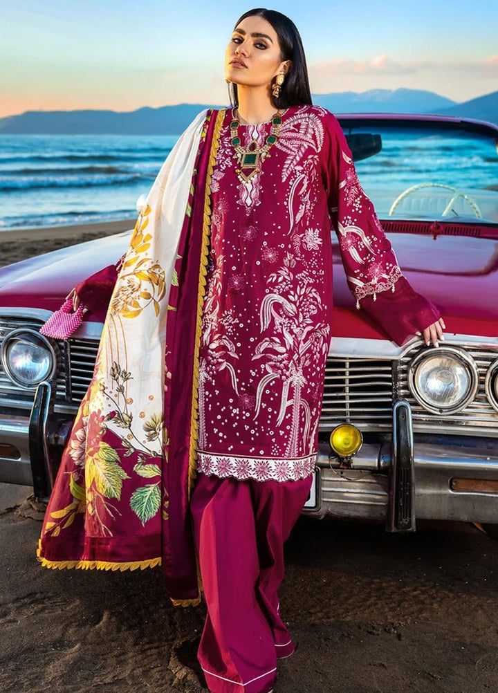Sifa Embroidered Lawn Suits Unstitched 3 Piece SF21L SL-02-B CESME - Summer Collection