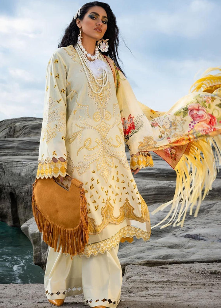 Sifa Embroidered Lawn Suits Unstitched 3 Piece SF21L SL-03-B FRINGE AFFAIR - Summer Collection