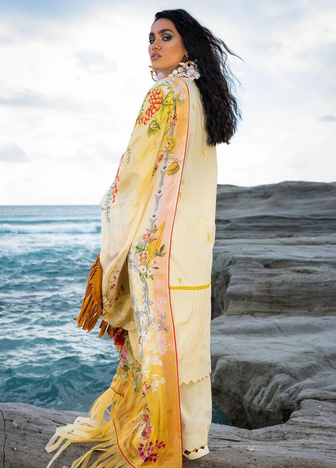 Sifa Embroidered Lawn Suits Unstitched 3 Piece SF21L SL-03-B FRINGE AFFAIR - Summer Collection