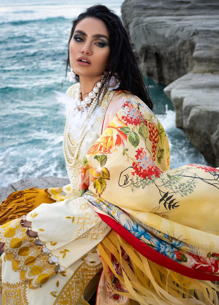Sifa Embroidered Lawn Suits Unstitched 3 Piece SF21L SL-03-B FRINGE AFFAIR - Summer Collection