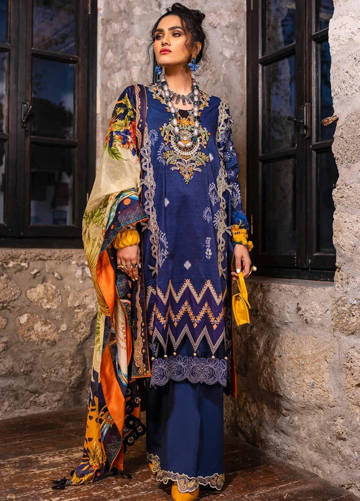 Sifa Embroidered Lawn Suits Unstitched 3 Piece SF21L SL-07-A MAJESTIC GLORY - Summer Collection