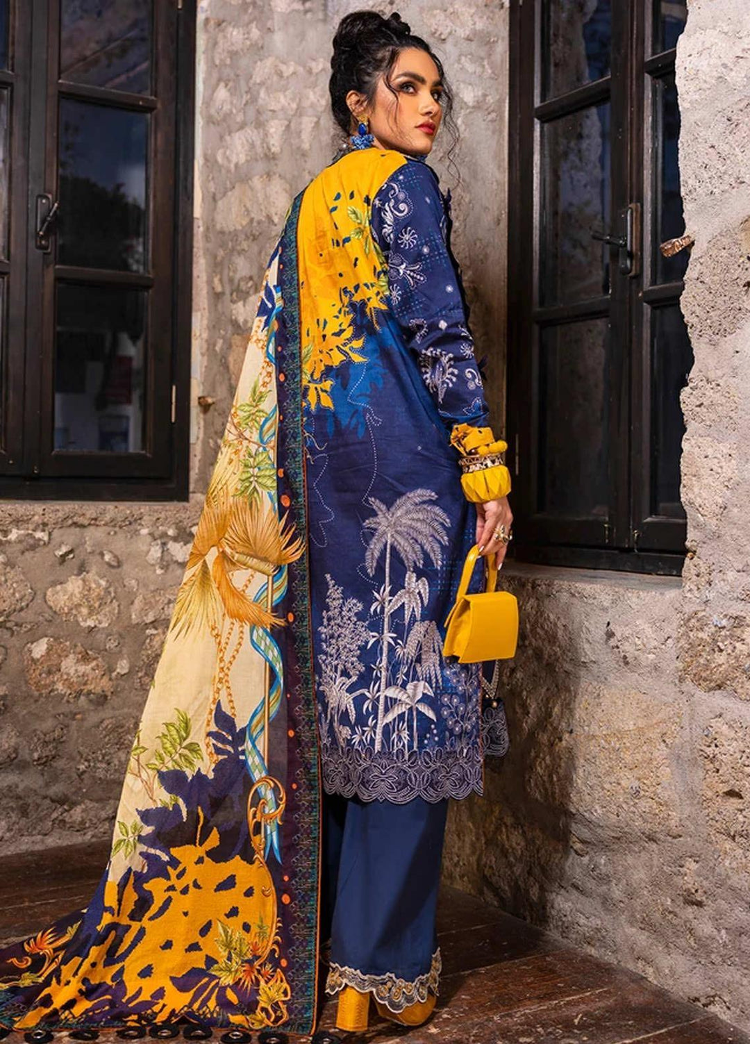 Sifa Embroidered Lawn Suits Unstitched 3 Piece SF21L SL-07-A MAJESTIC GLORY - Summer Collection