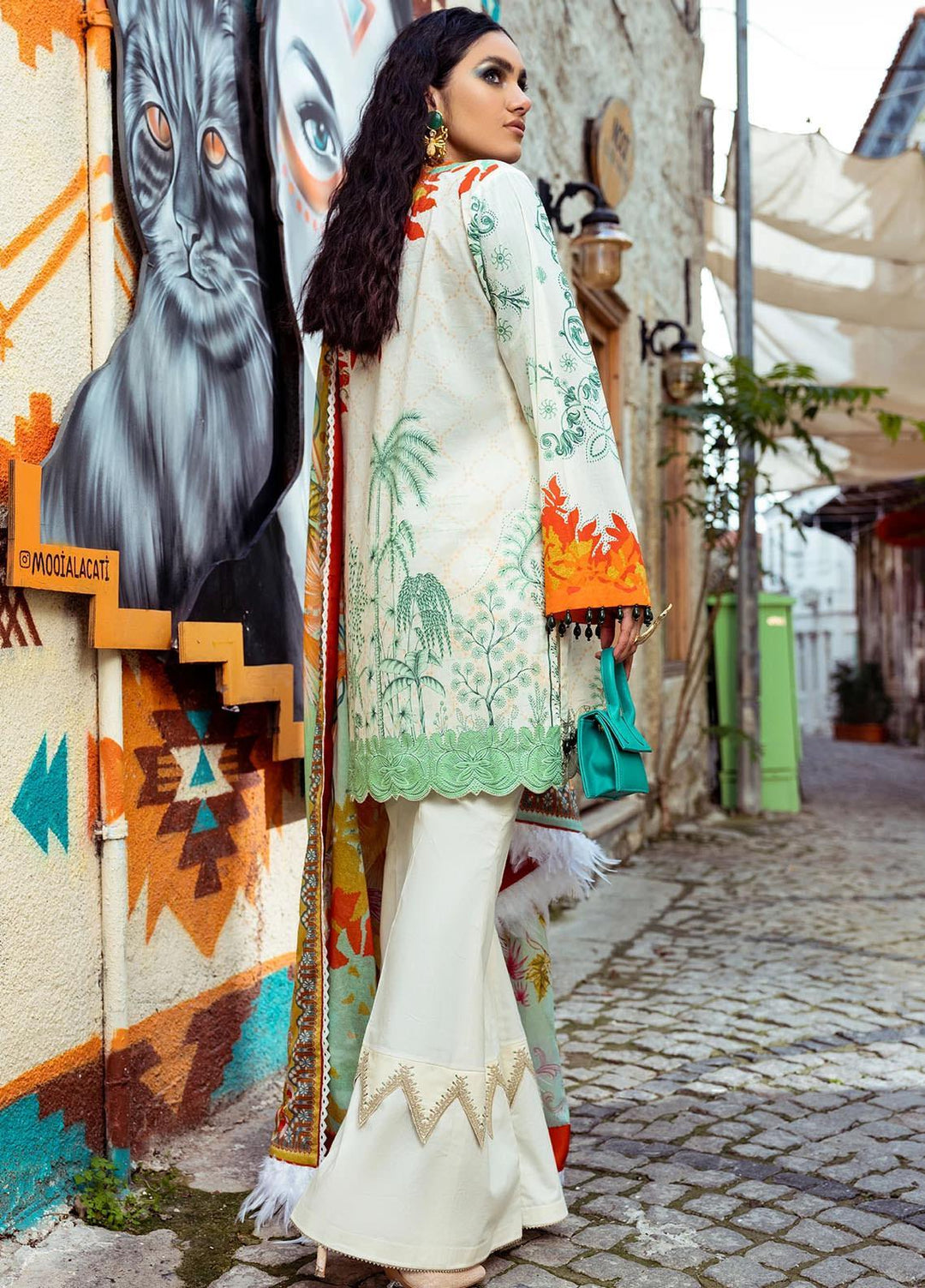 Sifa Embroidered Lawn Suits Unstitched 3 Piece SF21L SL-07-B MAJESTIC GLORY - Summer Collection