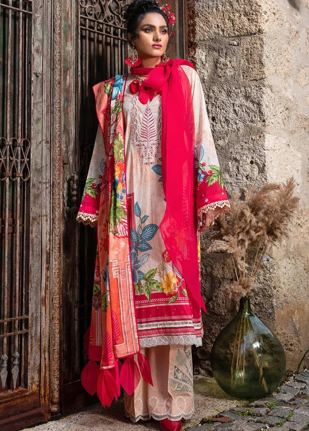 Sifa Embroidered Lawn Suits Unstitched 3 Piece SF21L SL-08-B SENLIK - Summer Collection