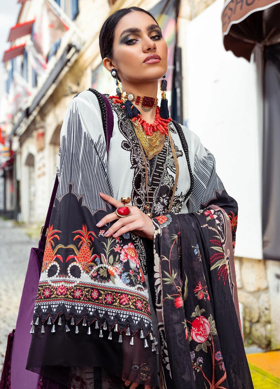 Sifa Embroidered Lawn Suits Unstitched 3 Piece SF21L SL-09-A RUSSAIN CHINTZ - Summer Collection