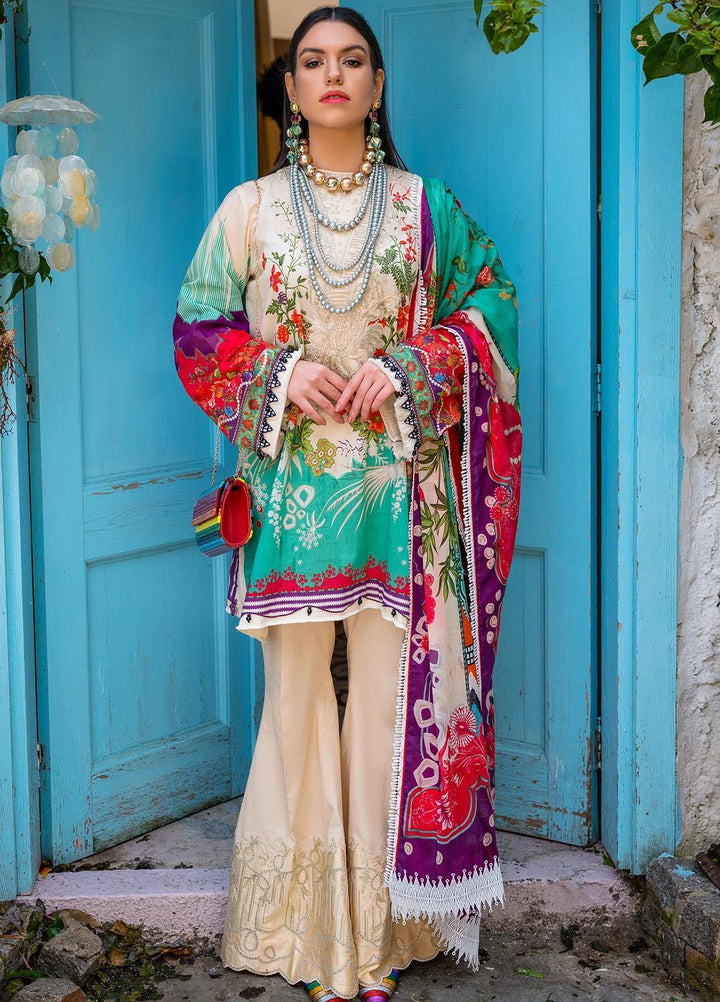 Sifa Embroidered Lawn Suits Unstitched 3 Piece SF21L SL-09-B RUSSAIN CHINTZ - Summer Collection