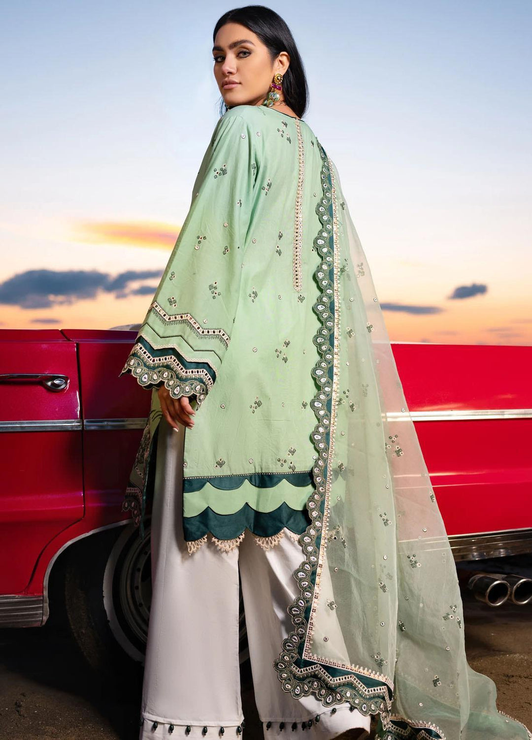 Sifa Embroidered Lawn Suits Unstitched 3 Piece SF21L SL-10-B GUL NAR - Summer Collection