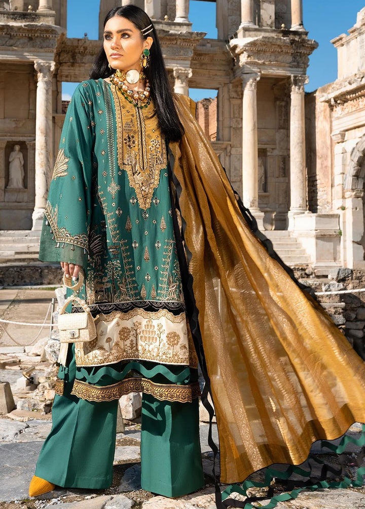 Sifa Embroidered Lawn Suits Unstitched 3 Piece SF21L SL-11-B SHIKARGAH - Summer Collection