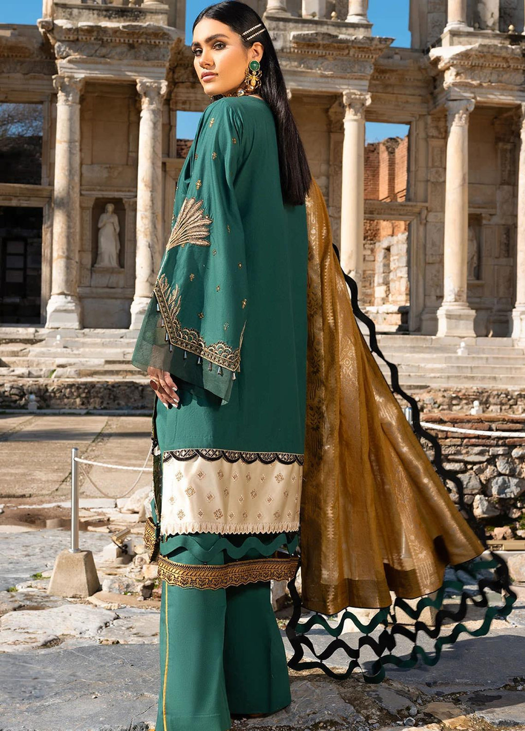 Sifa Embroidered Lawn Suits Unstitched 3 Piece SF21L SL-11-B SHIKARGAH - Summer Collection