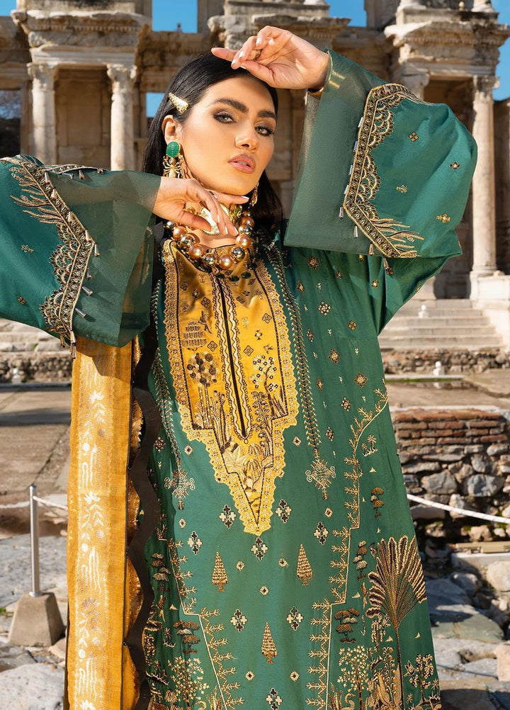 Sifa Embroidered Lawn Suits Unstitched 3 Piece SF21L SL-11-B SHIKARGAH - Summer Collection