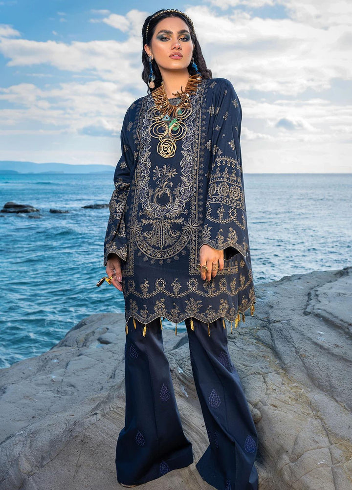 Sifa Embroidered Lawn Suits Unstitched 2 Piece SF21L SL-12-A VICTORIAN ROSE - Summer Collection