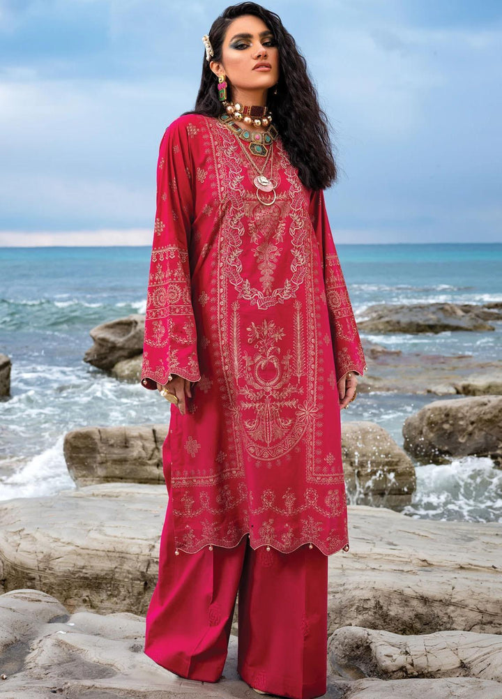 Sifa Embroidered Lawn Suits Unstitched 2 Piece SF21L SL-12-B VICTORIAN ROSE - Summer Collection