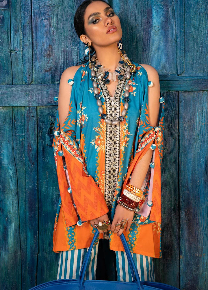 Sifa Embroidered Lawn Suits Unstitched 2 Piece SF21L SL-13-A PHULKARI - Summer Collection