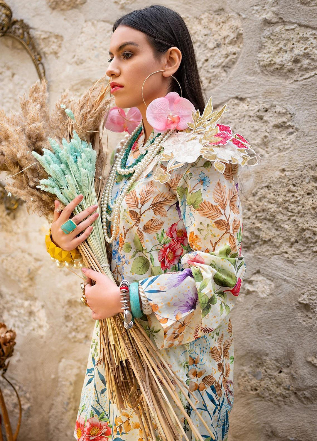 Sifa Embroidered Lawn Suits Unstitched 2 Piece SF21L SL-15-B FLORAL DREAM - Summer Collection