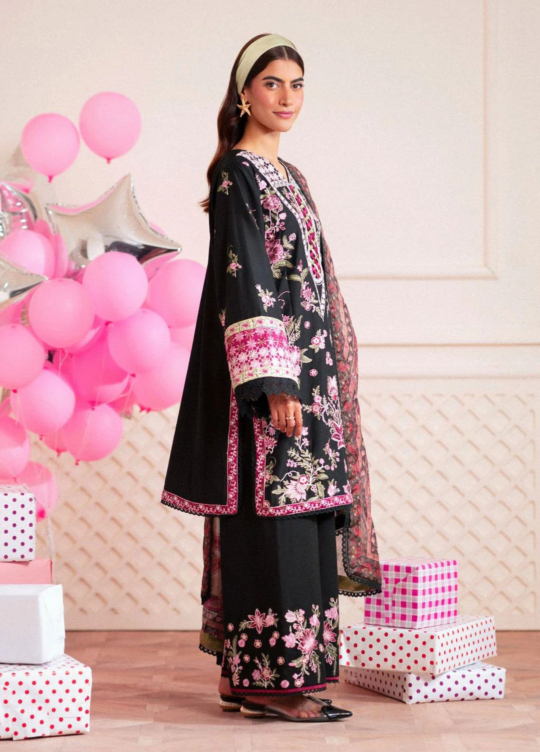 Signature by AJR Embroidered Lawn Suits Unstitched 3 Piece AJR25SL D-05 Ditsy - Summer Collection
