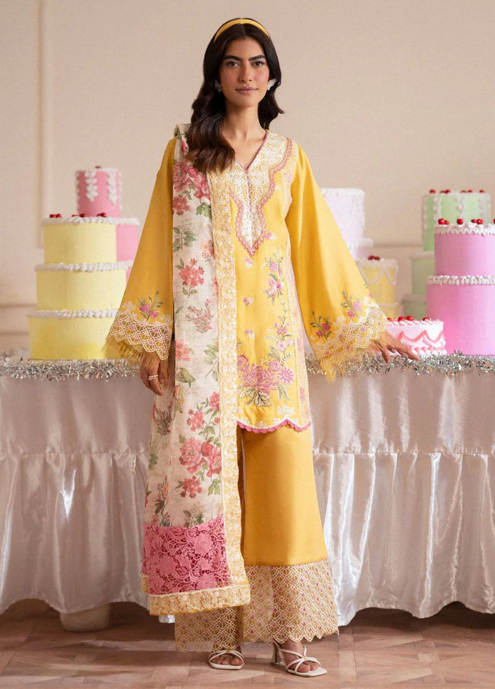 Signature by AJR Embroidered Lawn Suits Unstitched 3 Piece AJR25SL D-06 Honey Dew - Summer Collection
