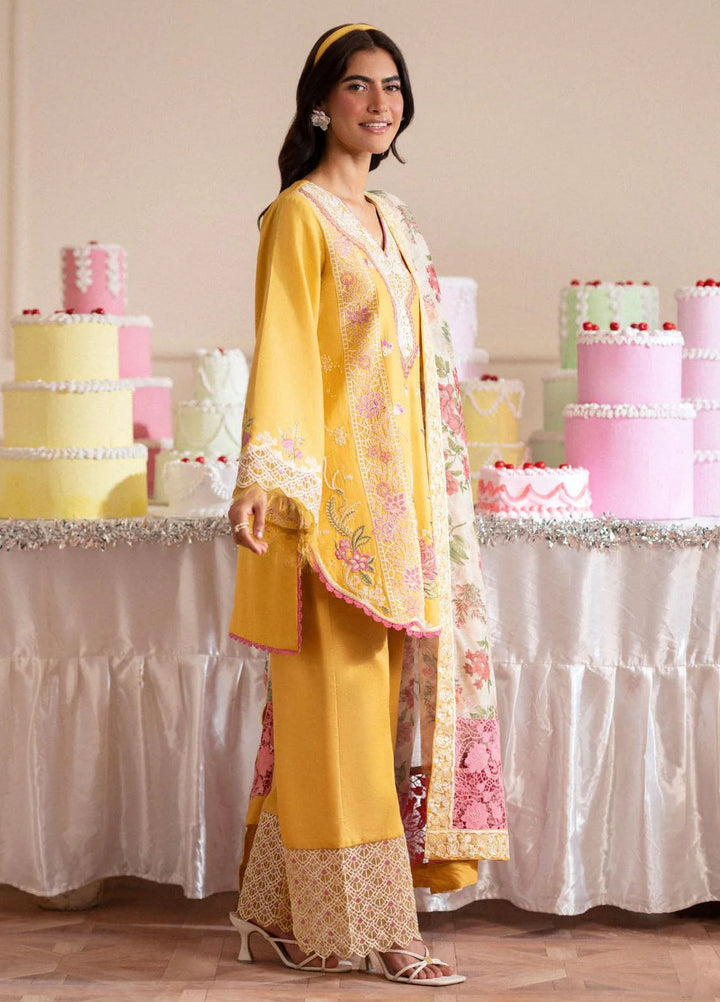 Signature by AJR Embroidered Lawn Suits Unstitched 3 Piece AJR25SL D-06 Honey Dew - Summer Collection