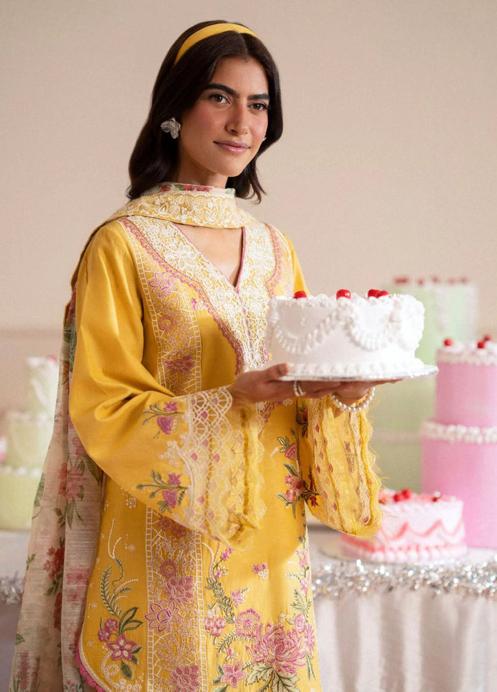 Signature by AJR Embroidered Lawn Suits Unstitched 3 Piece AJR25SL D-06 Honey Dew - Summer Collection