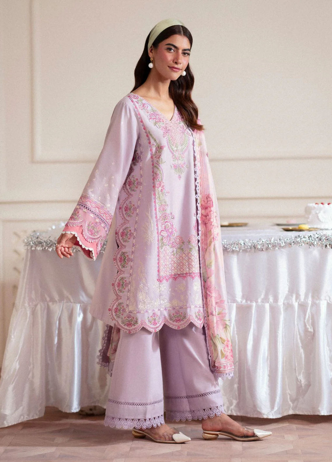 Signature by AJR Embroidered Lawn Suits Unstitched 3 Piece AJR25SL D-08 Thistel - Summer Collection