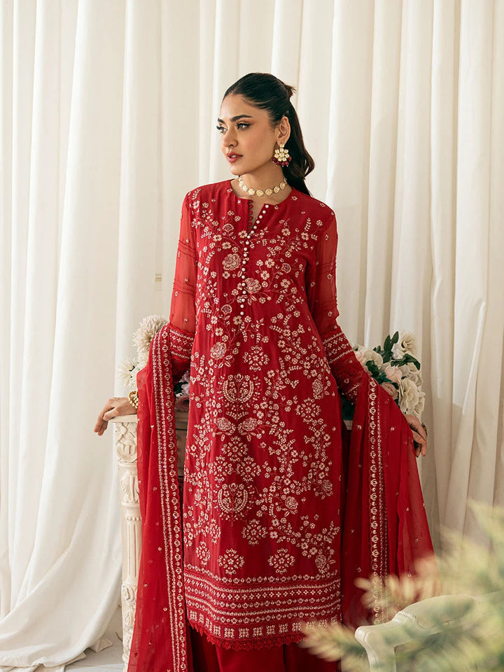 Signature by Salitex Embroidered Chiffon Suits Unstitched 3 Piece SUNS7CH027UT - Summer Collection
