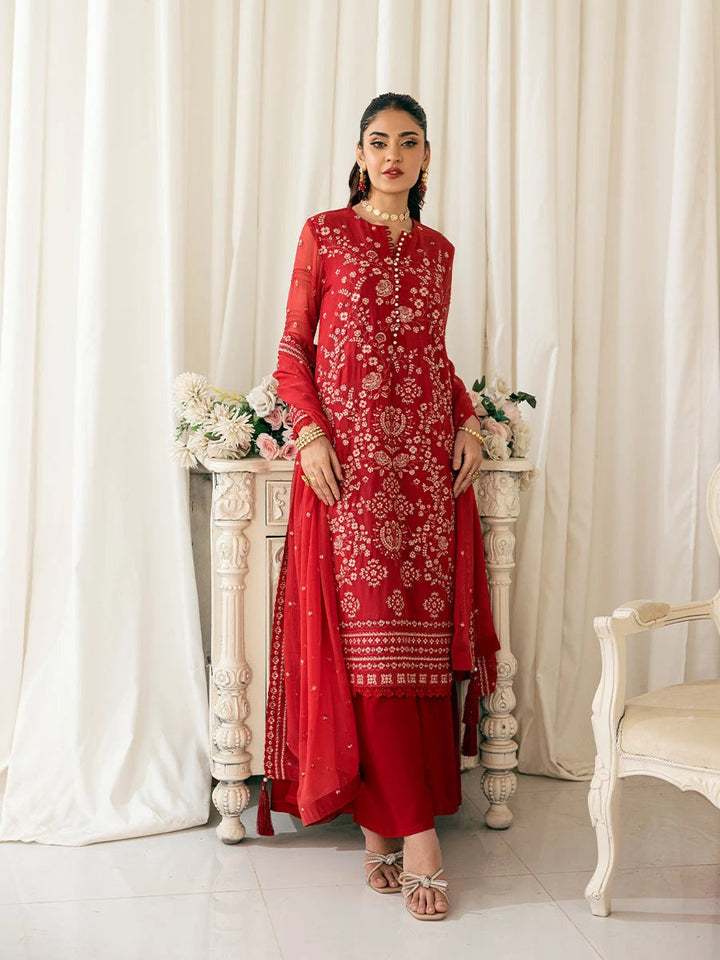 Signature by Salitex Embroidered Chiffon Suits Unstitched 3 Piece SUNS7CH027UT - Summer Collection