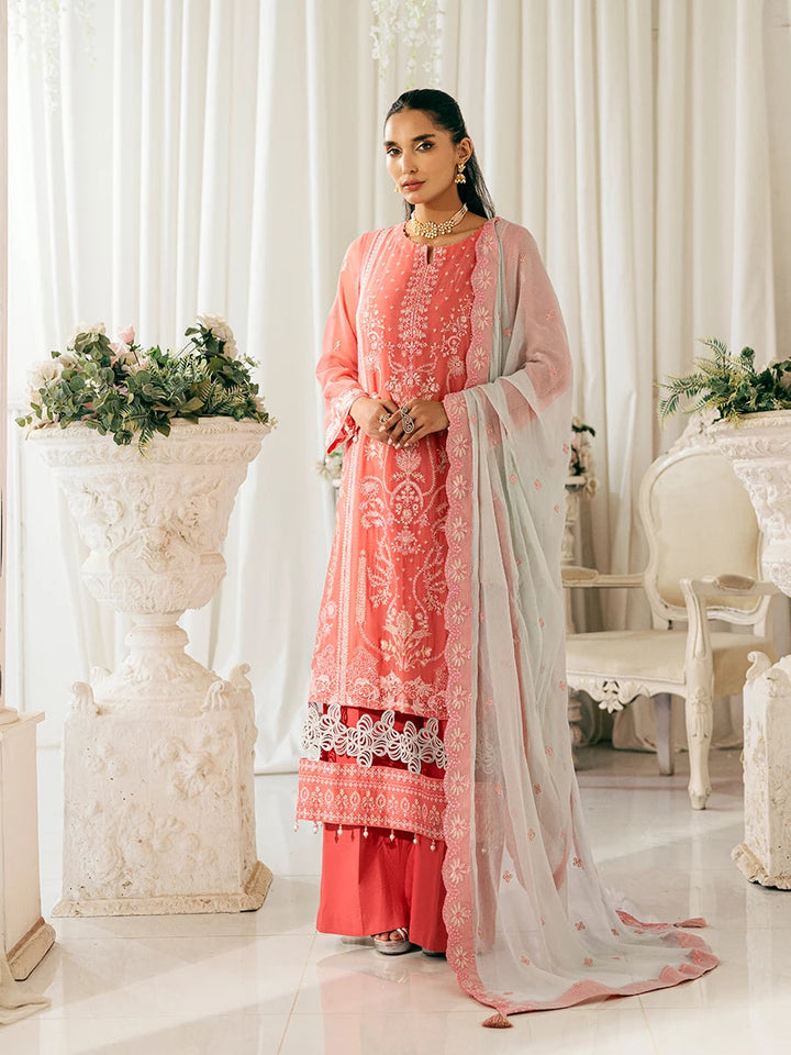 Signature by Salitex Embroidered Chiffon Suits Unstitched 3 Piece SUNS7CH028UT - Summer Collection
