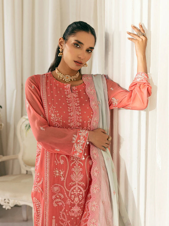 Signature by Salitex Embroidered Chiffon Suits Unstitched 3 Piece SUNS7CH028UT - Summer Collection