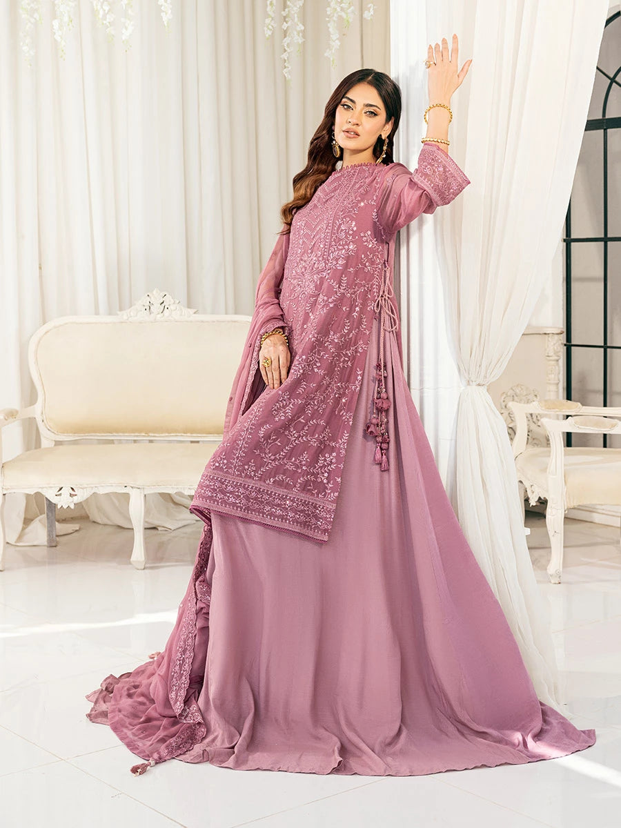 Signature by Salitex Embroidered Chiffon Suits Unstitched 3 Piece SUNS7CH029UT - Summer Collection