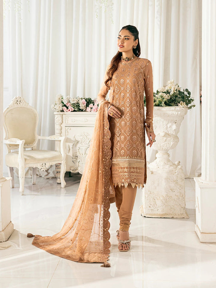 Signature by Salitex Embroidered Chiffon Suits Unstitched 3 Piece SUNS7CH036UT - Summer Collection