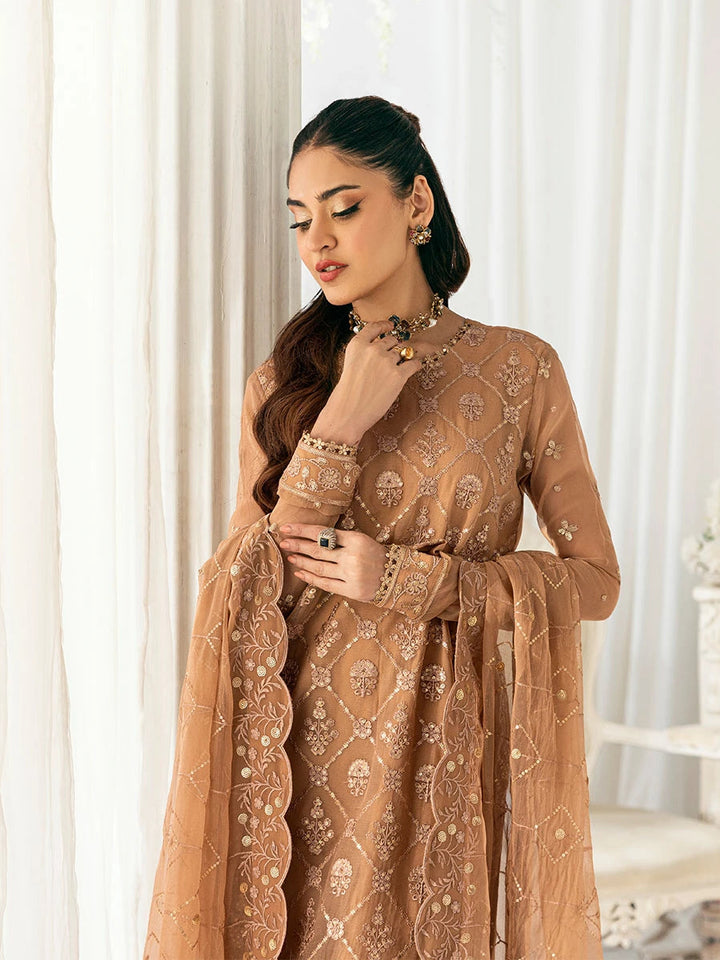 Signature by Salitex Embroidered Chiffon Suits Unstitched 3 Piece SUNS7CH036UT - Summer Collection