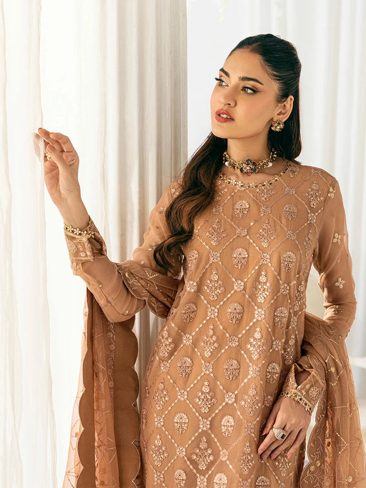Signature by Salitex Embroidered Chiffon Suits Unstitched 3 Piece SUNS7CH036UT - Summer Collection