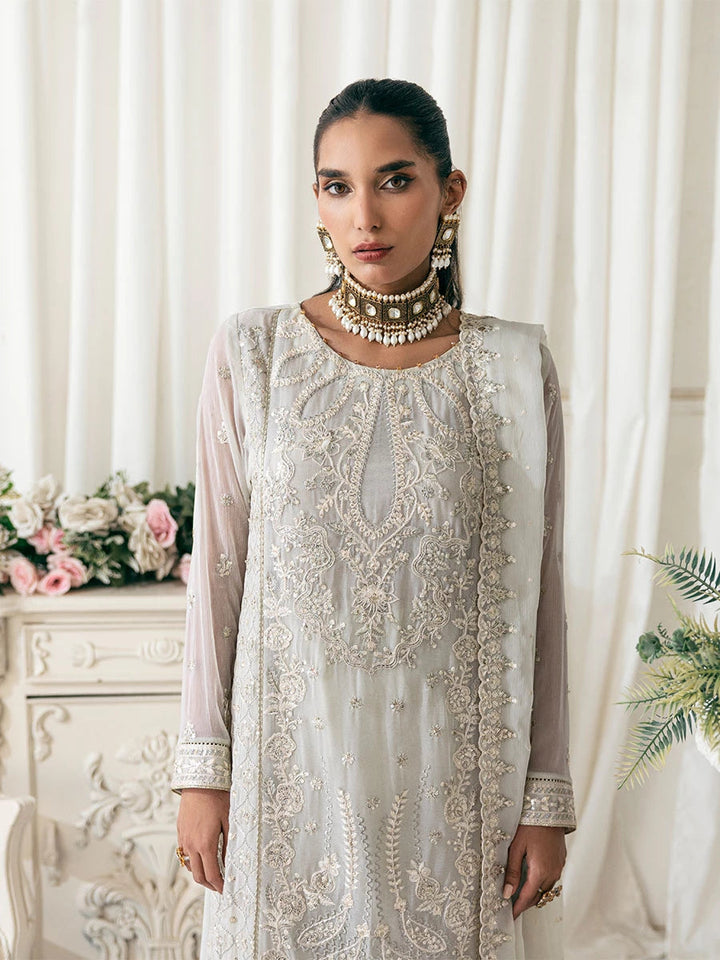Signature by Salitex Embroidered Chiffon Suits Unstitched 3 Piece SUNS7CH037UT - Summer Collection
