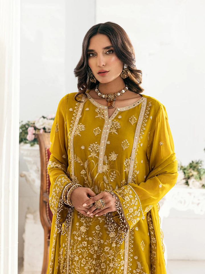 Signature by Salitex Embroidered Chiffon Suits Unstitched 3 Piece SUNS7CH041UT - Summer Collection