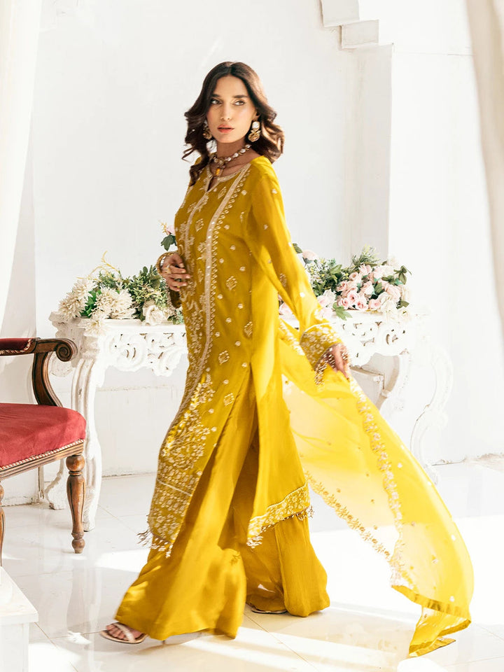 Signature by Salitex Embroidered Chiffon Suits Unstitched 3 Piece SUNS7CH041UT - Summer Collection