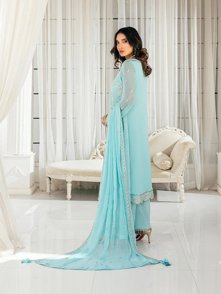 Signature by Salitex Embroidered Chiffon Suits Unstitched 3 Piece SUNS7CH043UT - Summer Collection