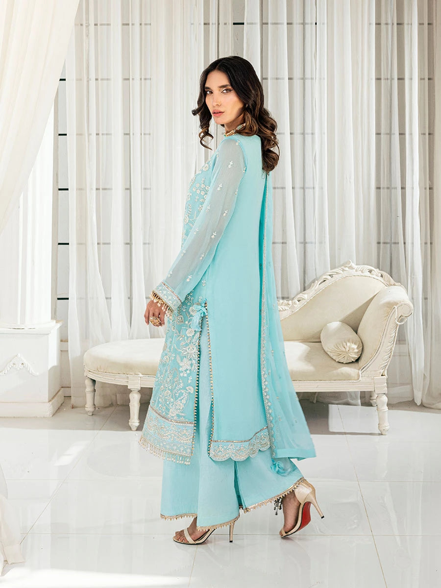 Signature by Salitex Embroidered Chiffon Suits Unstitched 3 Piece SUNS7CH043UT - Summer Collection