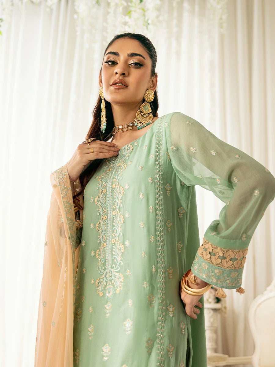 Signature by Salitex Embroidered Chiffon Suits Unstitched 3 Piece SUNS7CH044UT - Summer Collection