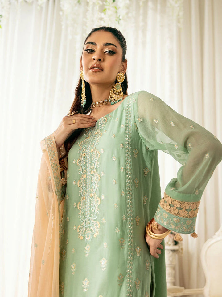 Signature by Salitex Embroidered Chiffon Suits Unstitched 3 Piece SUNS7CH044UT - Summer Collection